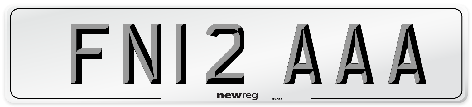 FN12 AAA Number Plate from New Reg